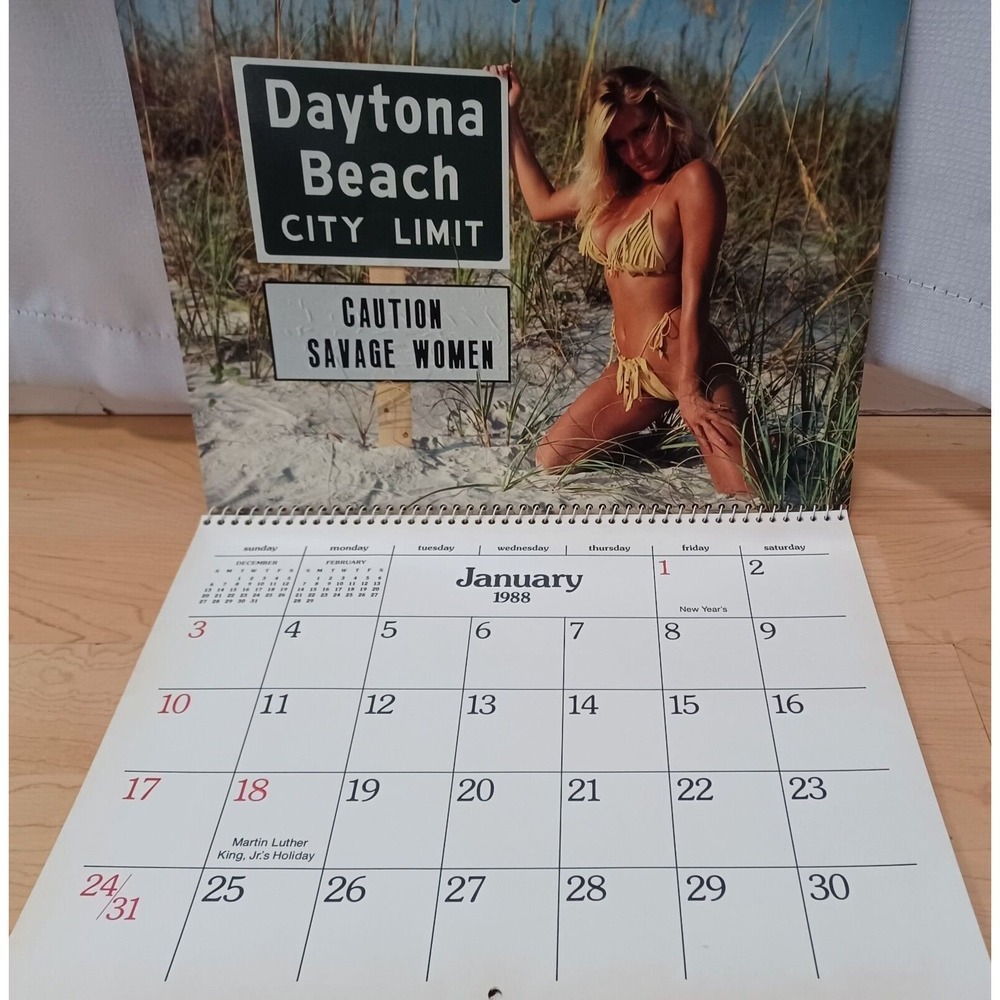 1988‎ Girls of Daytona Beach Florida Calendar Bikinis Cars Bikes